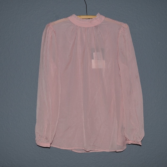 New WWW Pink Long Sleeve Victorian Blouse NWT [A7] - Picture 4 of 8